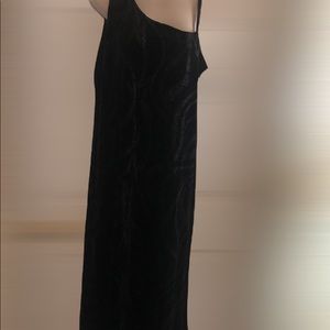 Long velvet/L-size evening dress